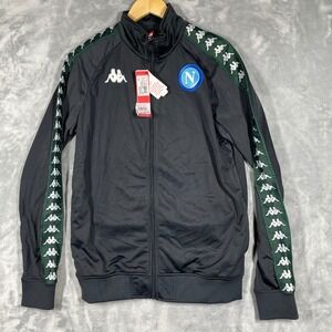 Kappa SSC Napoli Track Jacket Full Zip Mens Large Blue White Black Soccer
